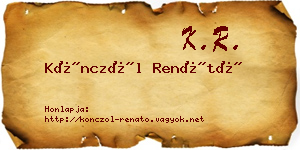 Könczöl Renátó névjegykártya
